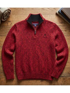 Izod kids  Red Marled Half-Zip Sweater Size 8 Cotton Blend